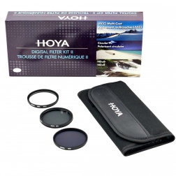Hoya 82mm Digital Filter Kit: UV(C) + CPL + NDx8 + Pouch
