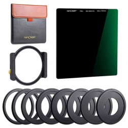 Square Filter Kit ND1000 (100x100mm)  + Metal Filter Holder + 8pcs Adapter Rings
